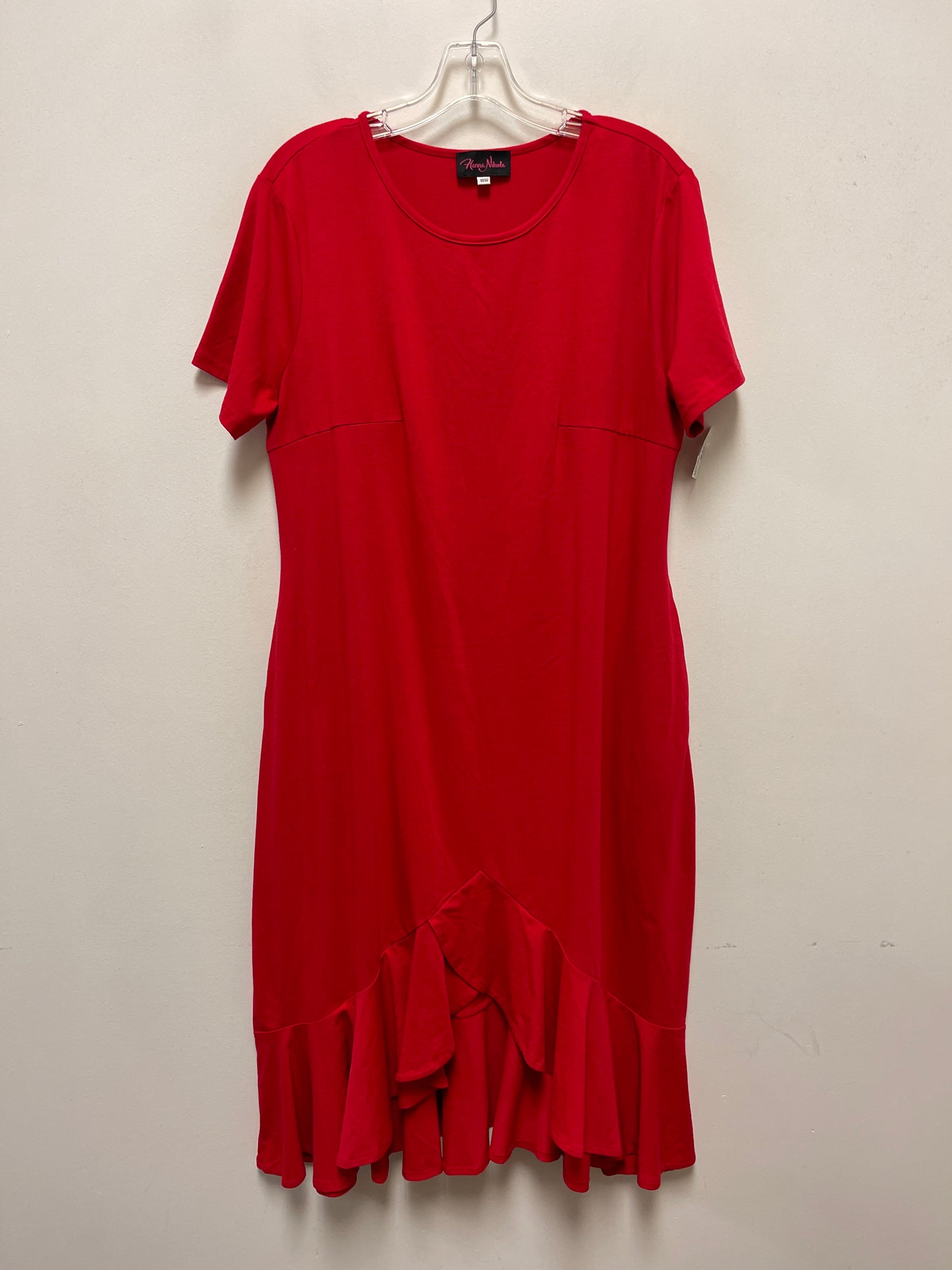 Dress Casual Midi By Clothes Mentor In Red, Size: 1x