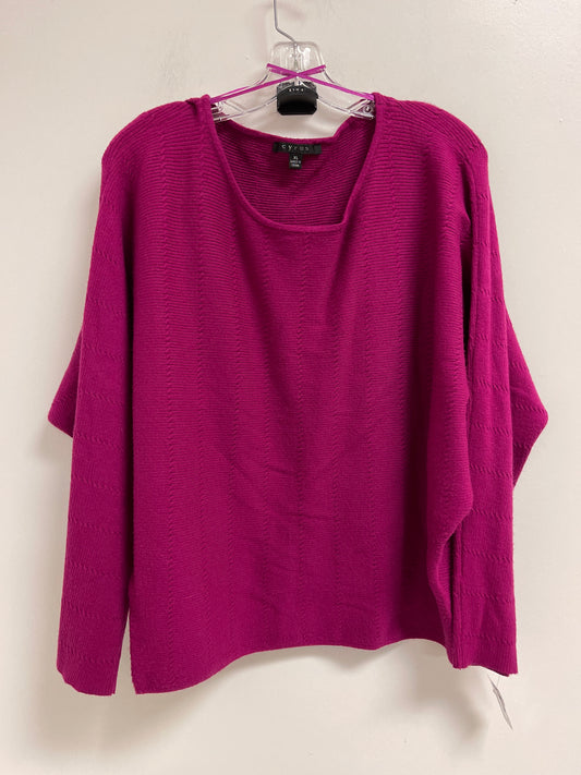 Sweater By Cyrus Knits In Purple, Size: Xl