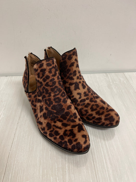 Boots Ankle Heels By New Directions In Animal Print, Size: 8