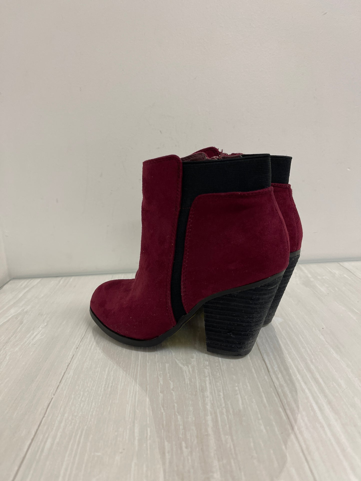 Boots Ankle Heels By Mix No 6 In Red, Size: 6.5