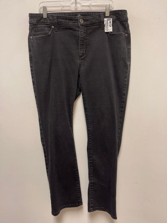 Jeans Straight By St Johns Bay In Black, Size: 16