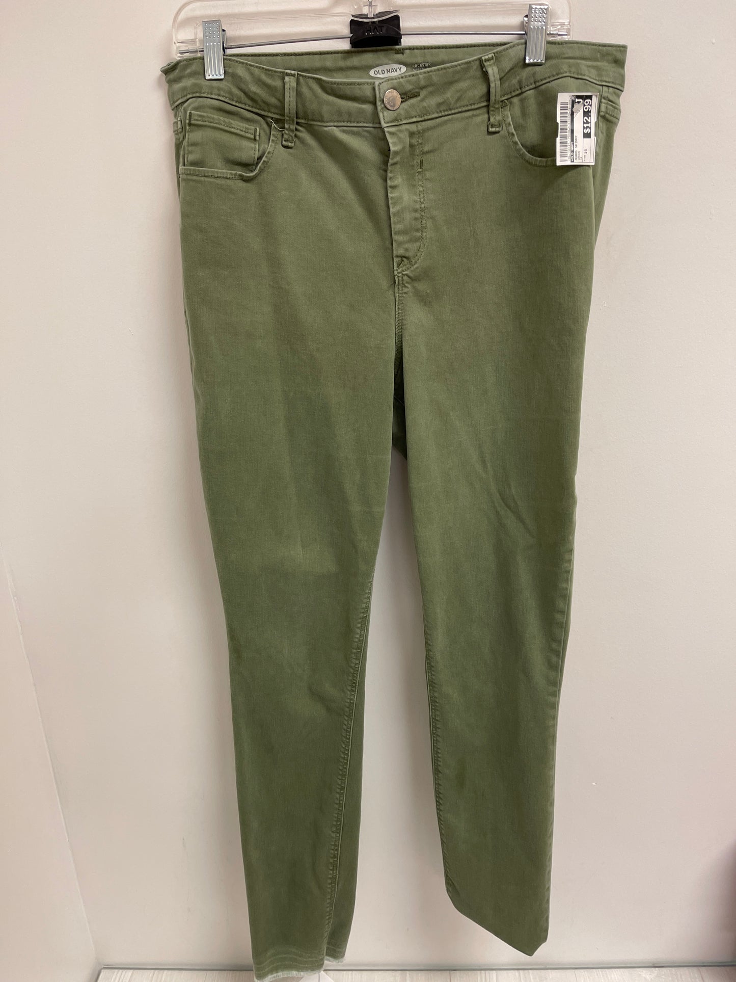 Jeans Skinny By Old Navy In Green, Size: 14