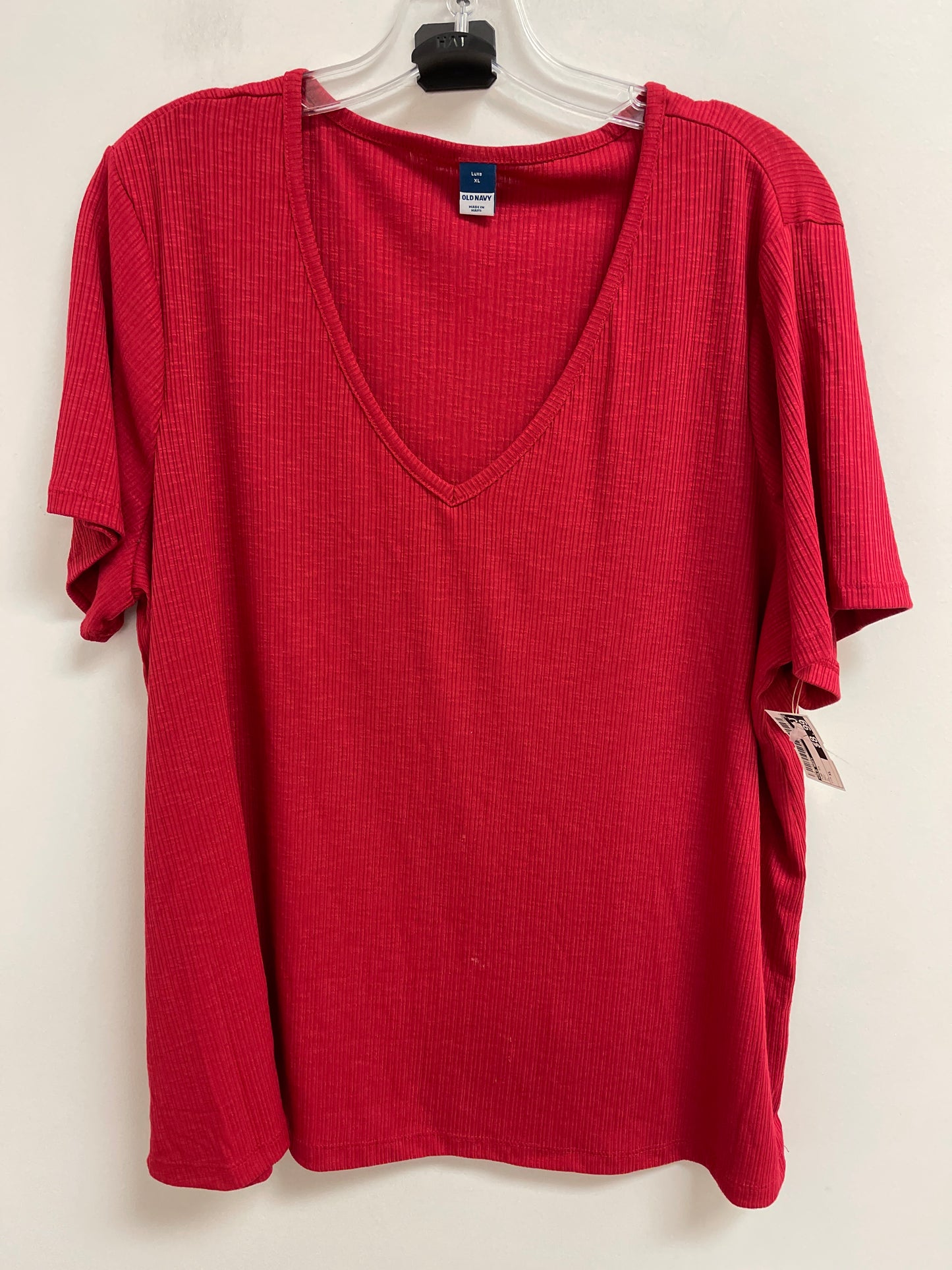 Top Short Sleeve By Old Navy In Red, Size: Xl