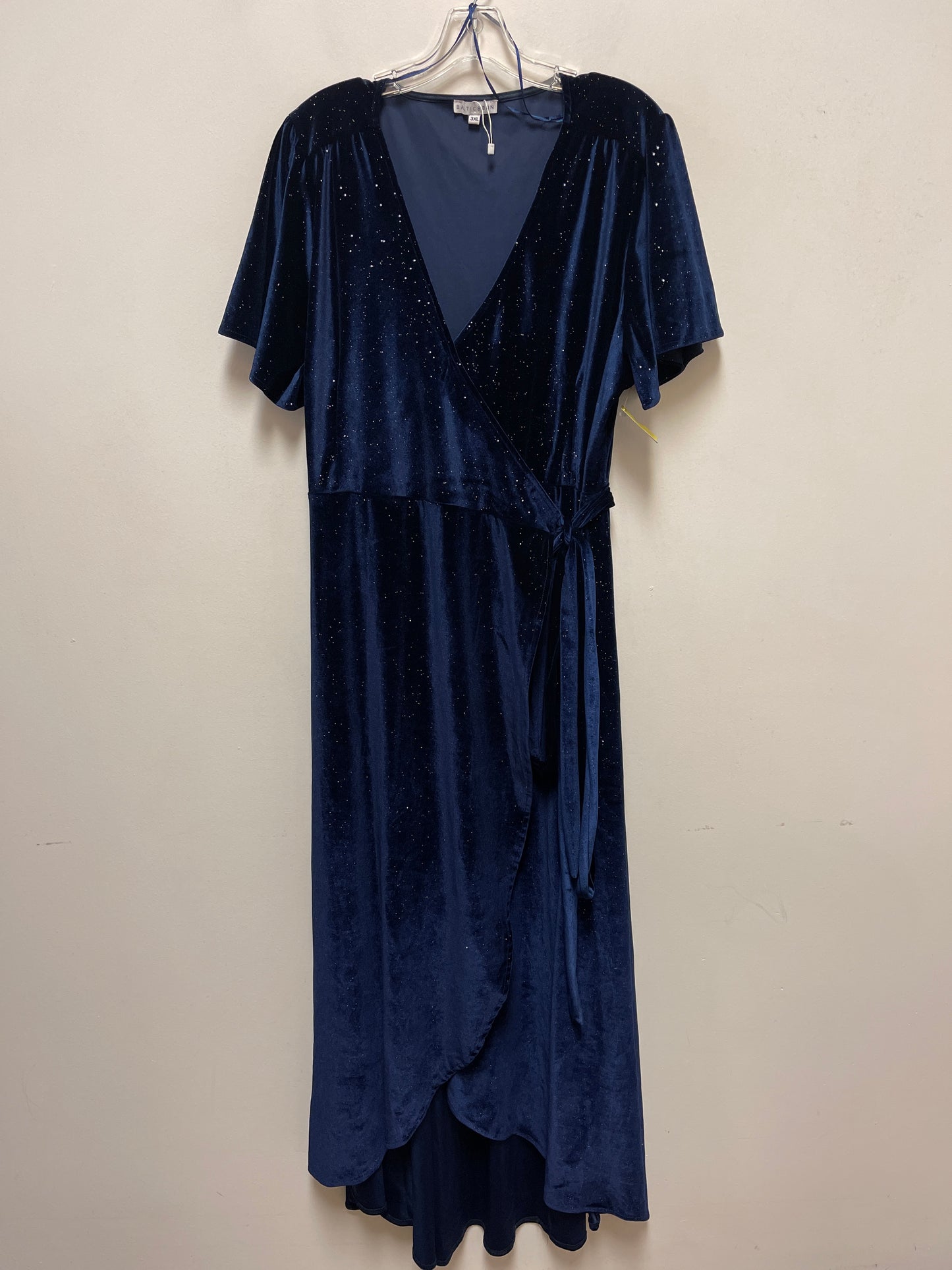 Dress Party Long By Clothes Mentor In Navy, Size: 3x