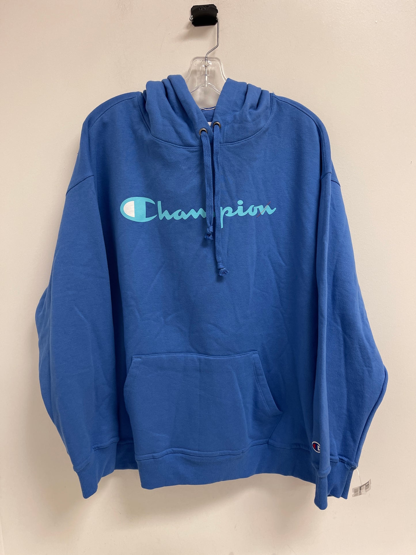 Sweatshirt Hoodie By Champion In Blue, Size: 2x