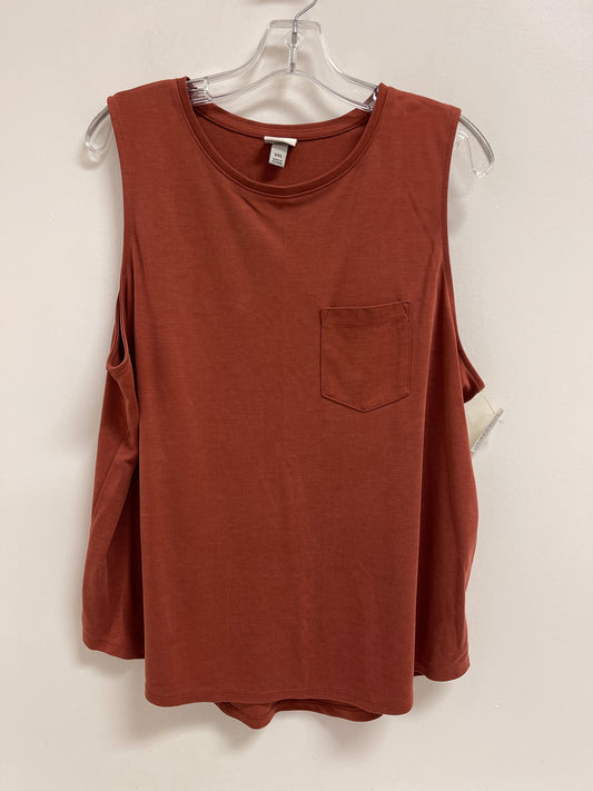 Top Sleeveless By A New Day In Orange, Size: 2x