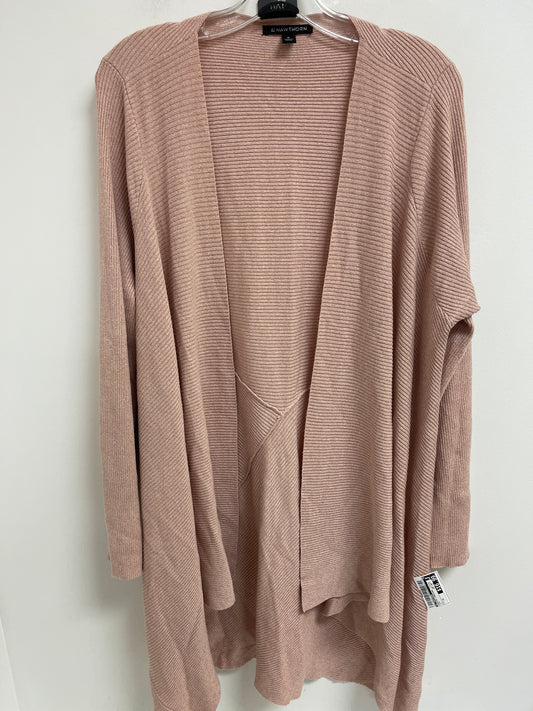 Sweater Cardigan By 41 Hawthorn In Pink, Size: 1x