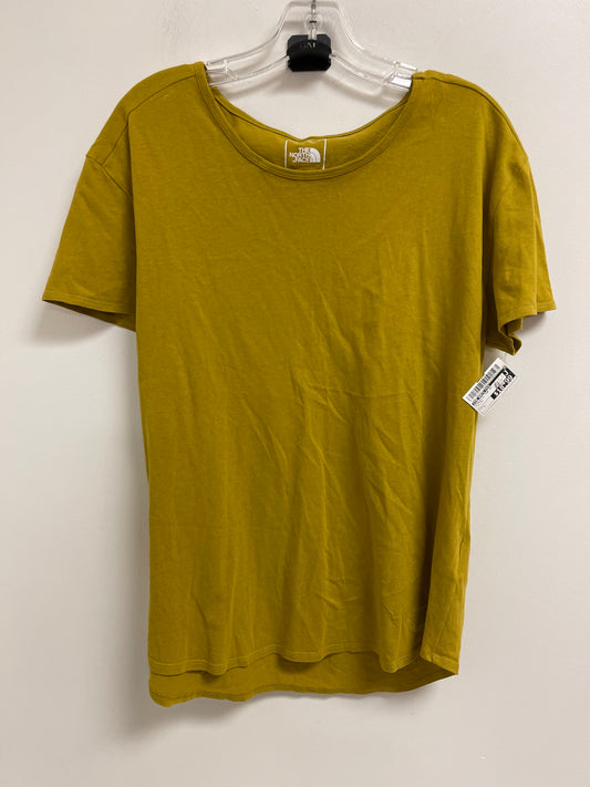 Athletic Top Short Sleeve By The North Face In Yellow, Size: L