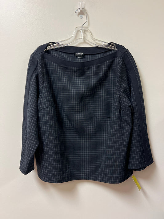 Top Long Sleeve By Worth Ny In Navy, Size: L