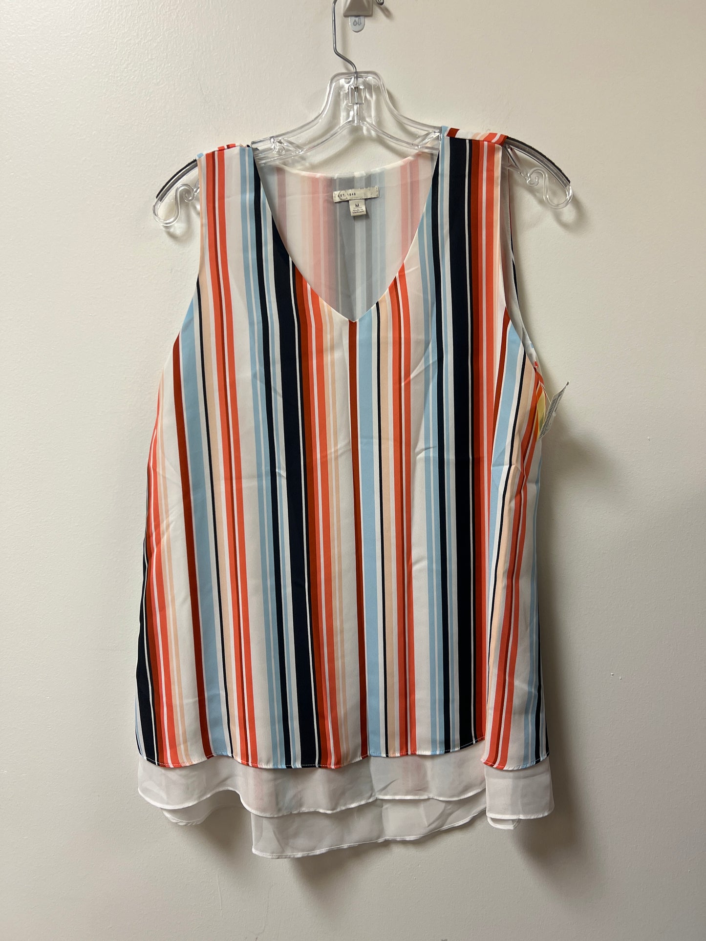 Top Sleeveless By Cato In Orange, Size: M