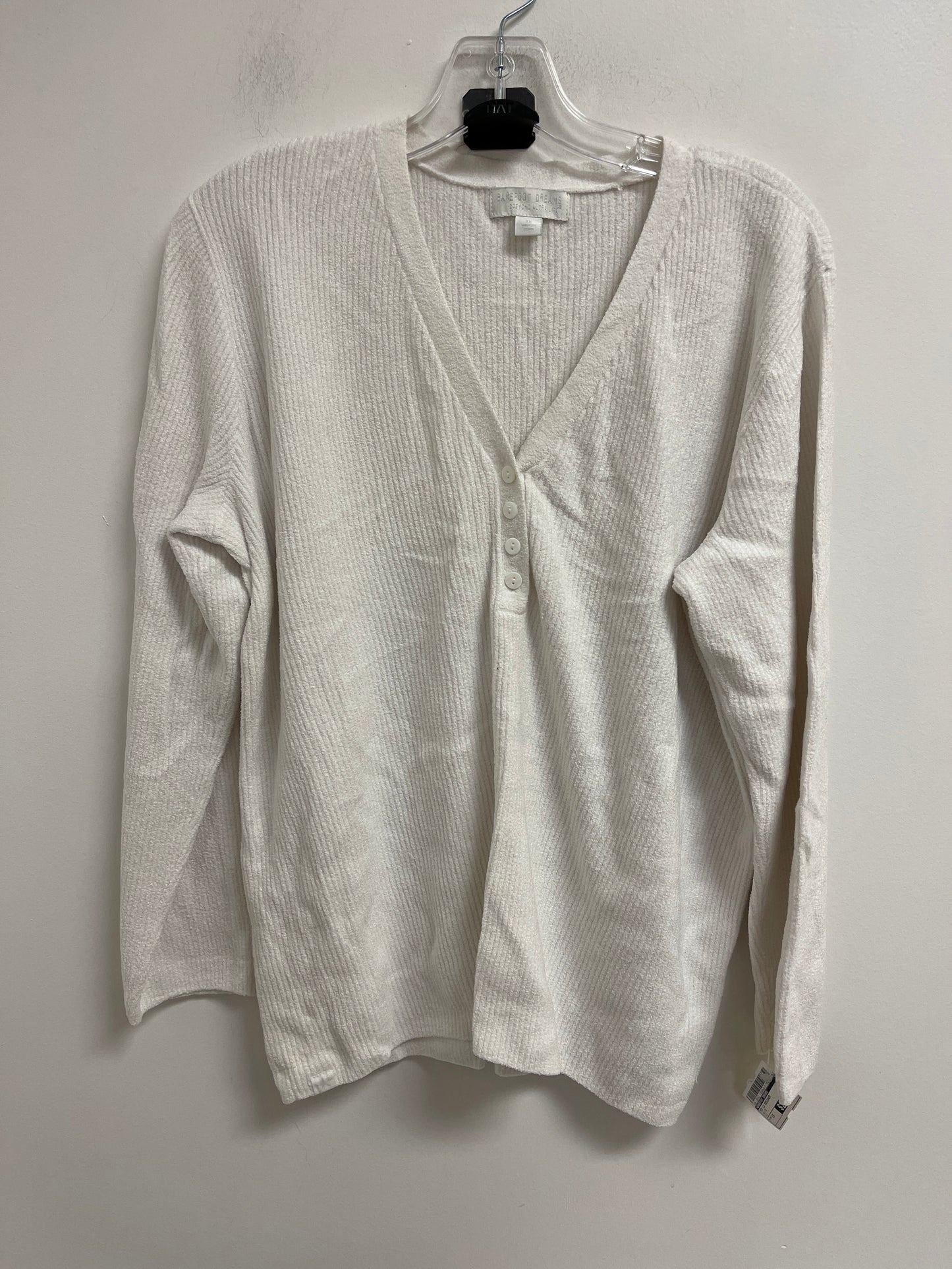 Top Long Sleeve Designer By Barefoot Dreams In White, Size: 1x