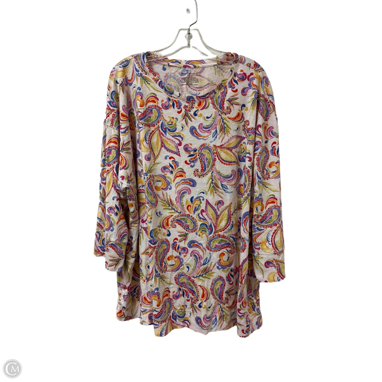 Top Long Sleeve By West Bound In Multi-colored, Size: 3x
