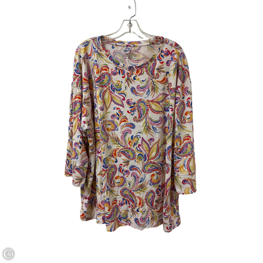 Top Long Sleeve By West Bound In Multi-colored, Size: 3x