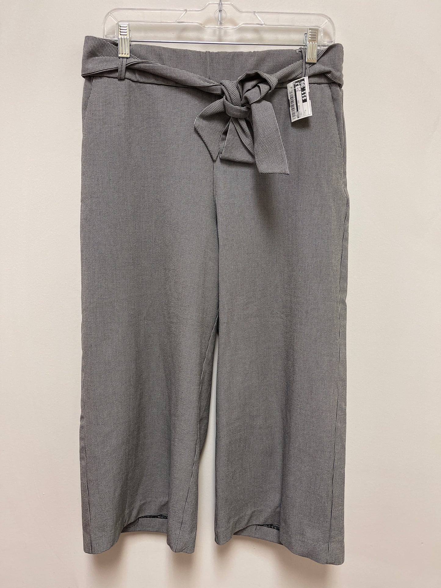 Pants Wide Leg By Zara In Grey, Size: L