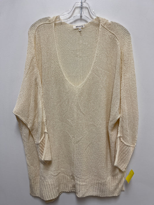 Sweater By Miracle In Cream, Size: L