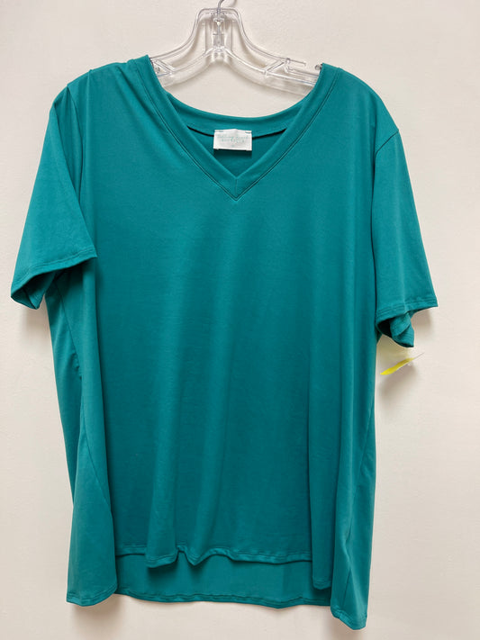 Top Short Sleeve By Clothes Mentor In Teal, Size: 2x