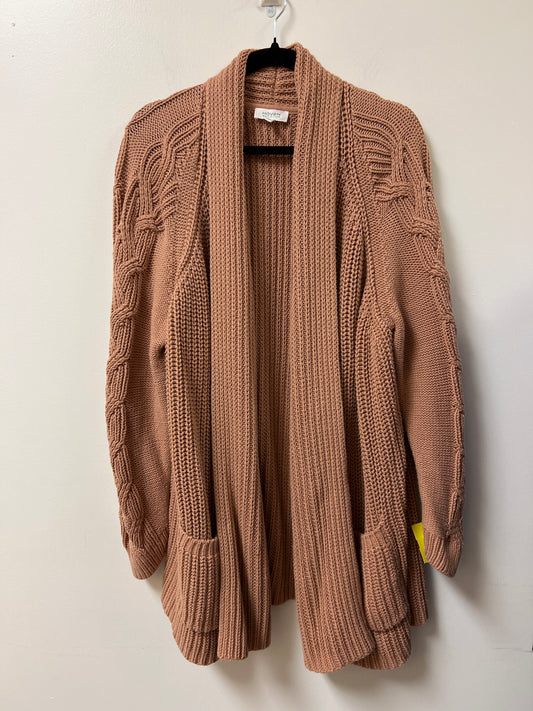 Sweater Cardigan By Clothes Mentor In Tan, Size: 2x