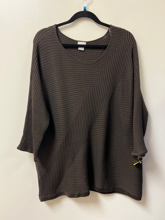 Sweater By Chicos In Brown, Size: 2x