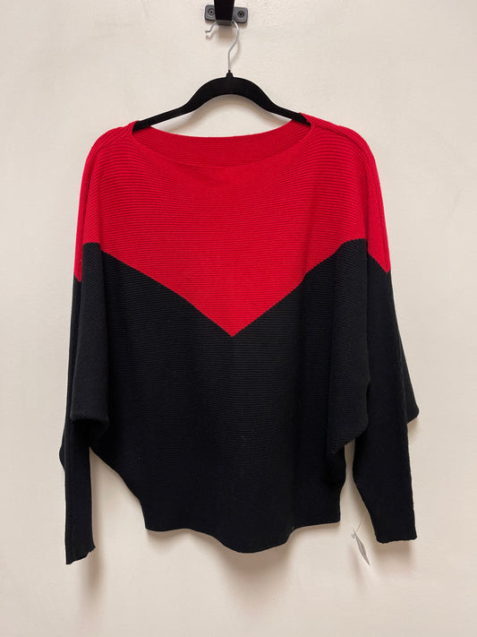 Sweater By Clothes Mentor In Black & Red, Size: M