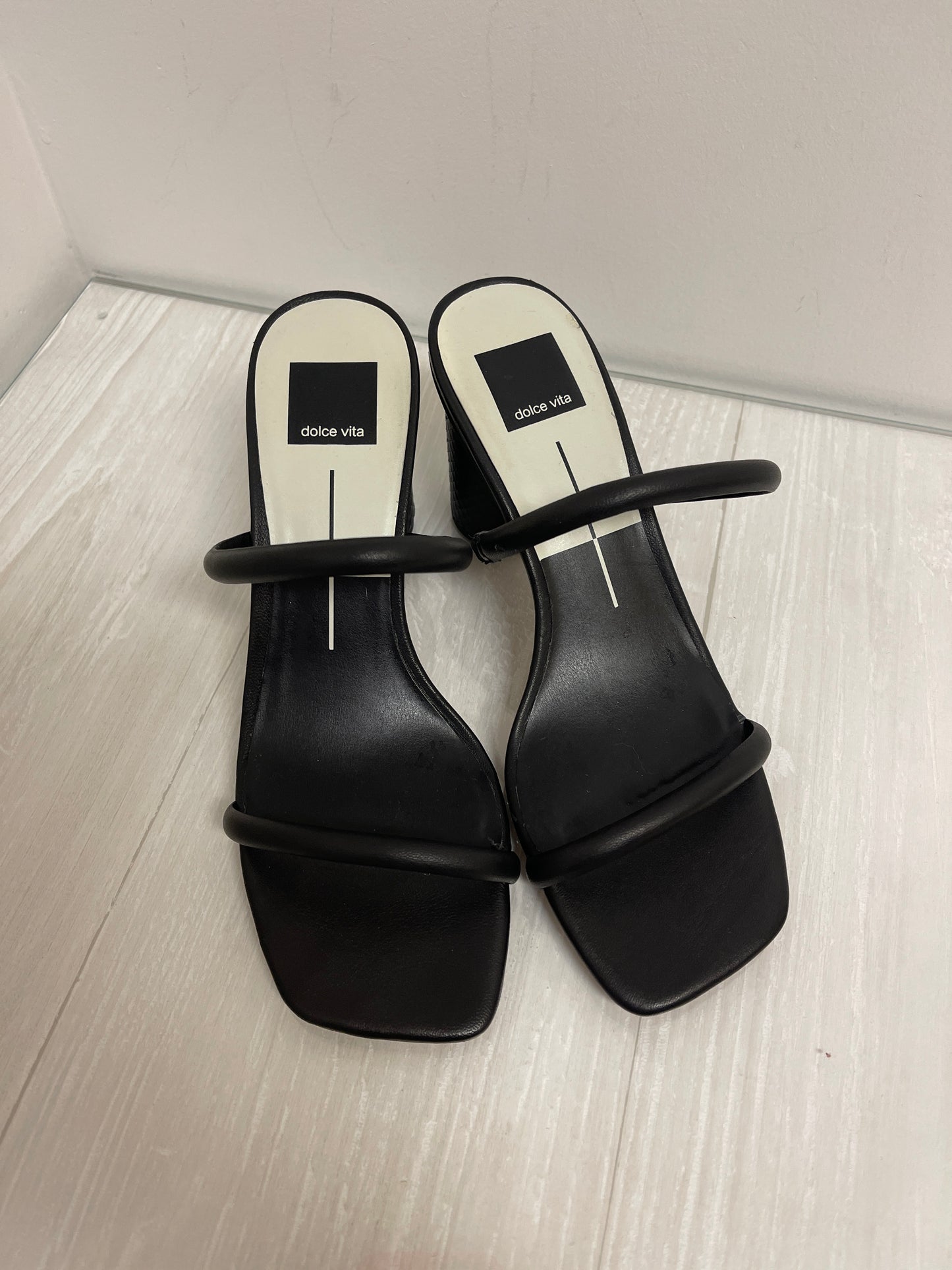 Sandals Heels Block By Dolce Vita In Black, Size: 8.5