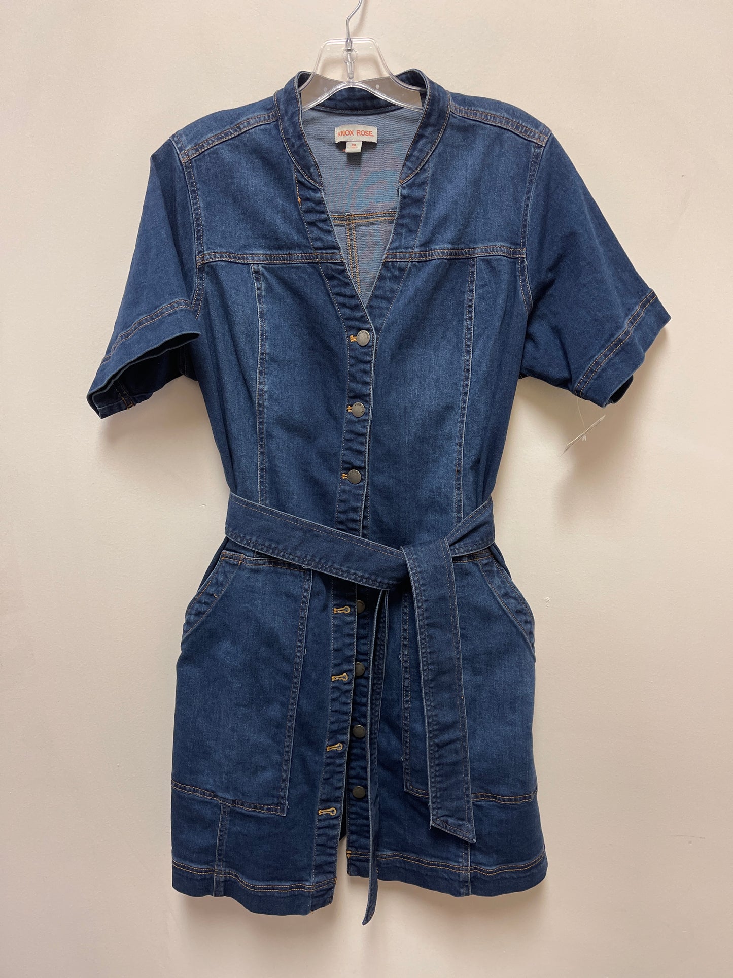 Dress Casual Short By Knox Rose In Blue Denim, Size: 2x