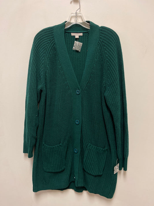 Sweater Cardigan By Woman Within In Green, Size: 2x