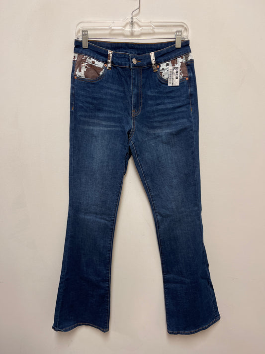 Jeans Flared By Clothes Mentor In Blue Denim, Size: 8