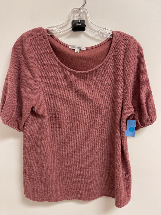 Top Short Sleeve By Green Envelope In Pink, Size: L