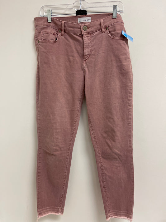 Jeans Skinny By Loft In Pink, Size: 8