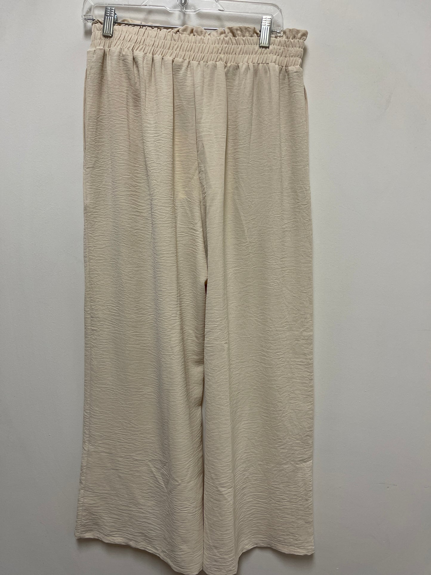 Pants Wide Leg By Clothes Mentor In Cream, Size: L