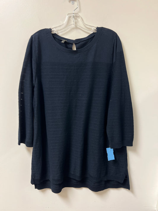 Top Long Sleeve By Talbots In Navy, Size: 2x