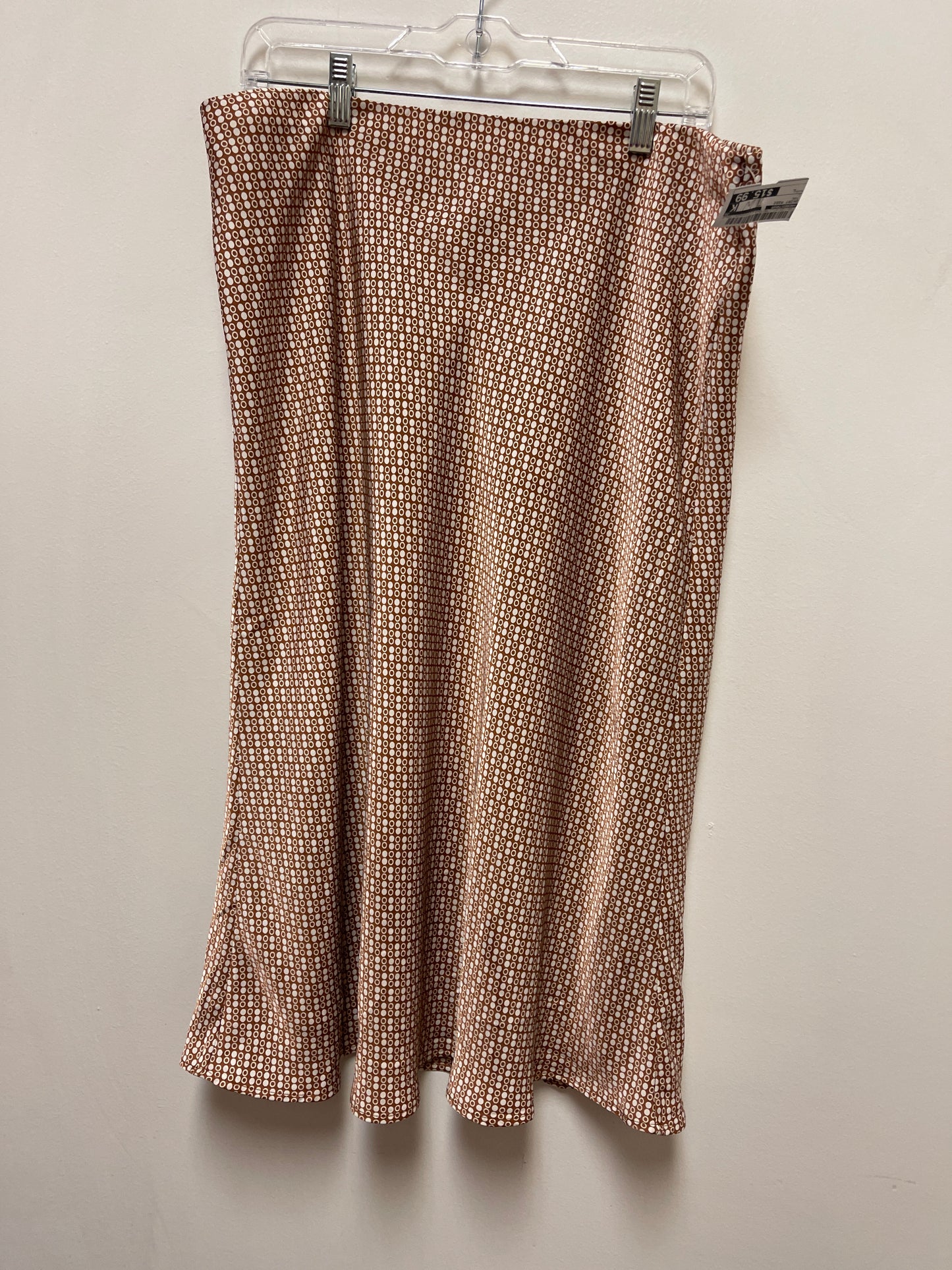 Skirt Midi By Nordstrom In Tan, Size: L