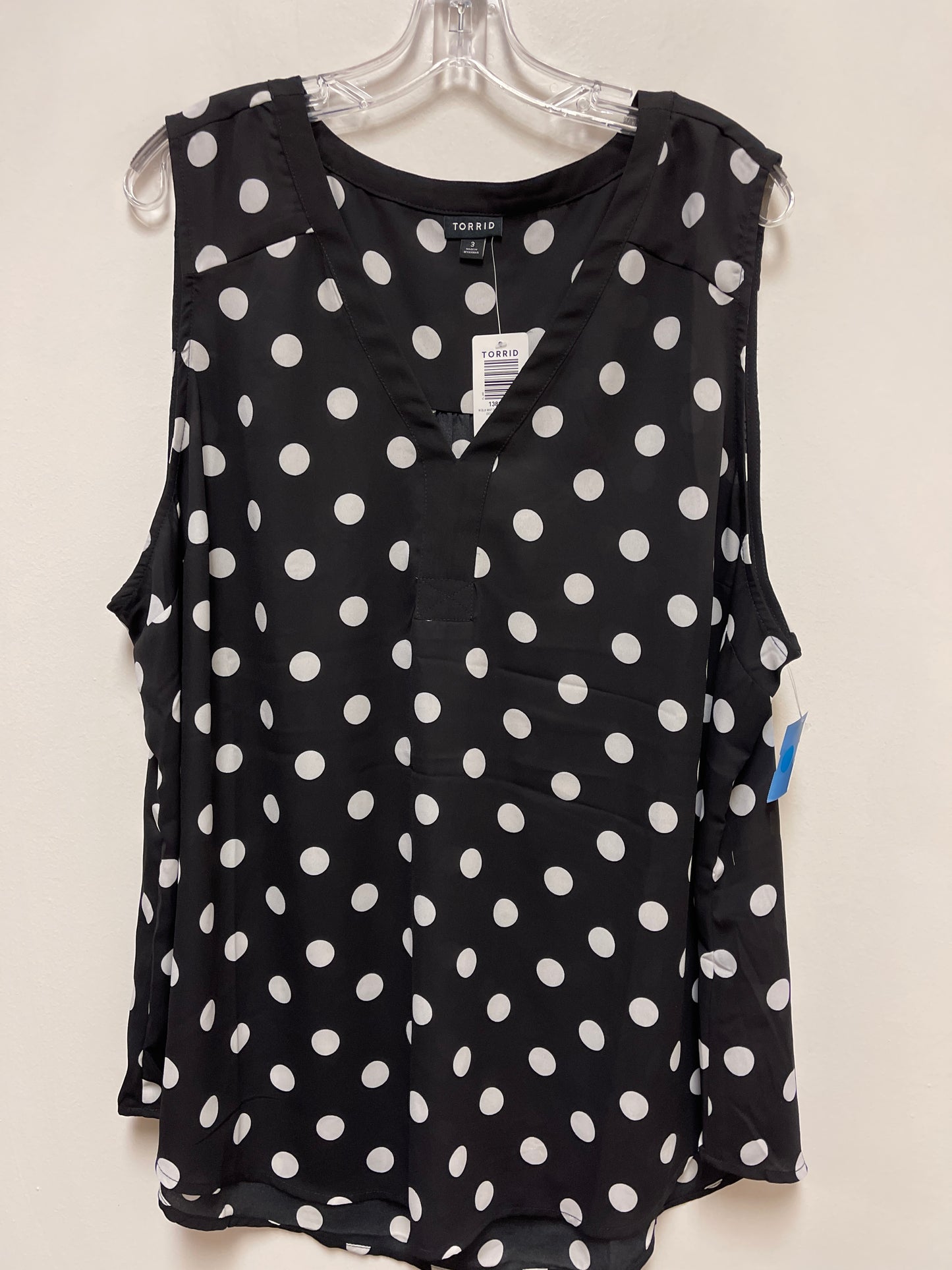 Top Sleeveless By Torrid In Polkadot Pattern, Size: 3x