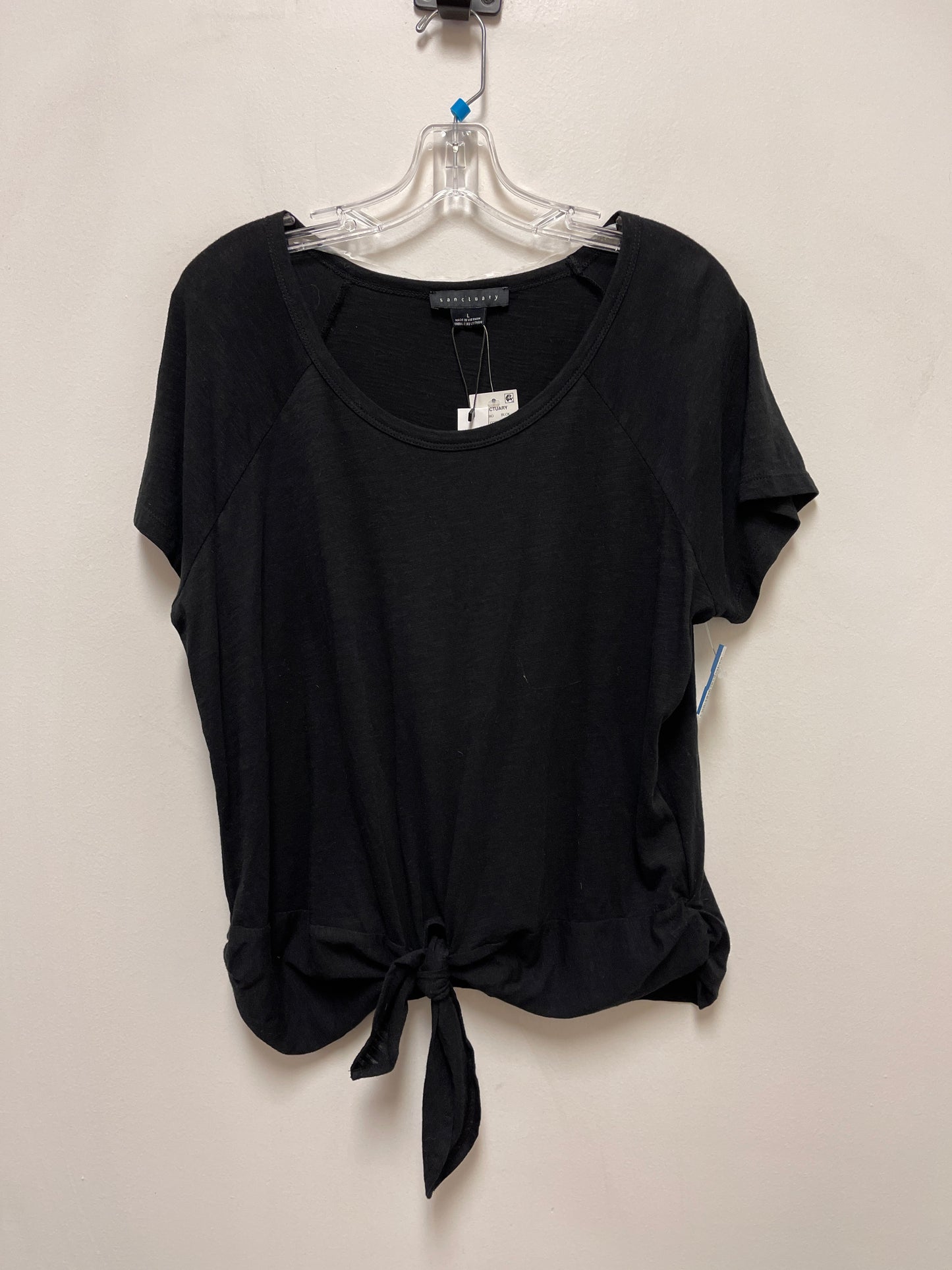 Top Short Sleeve By Sanctuary In Black, Size: L