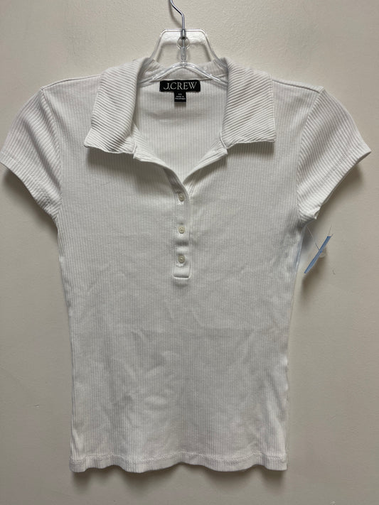 Top Short Sleeve By J. Crew In White, Size: Xs