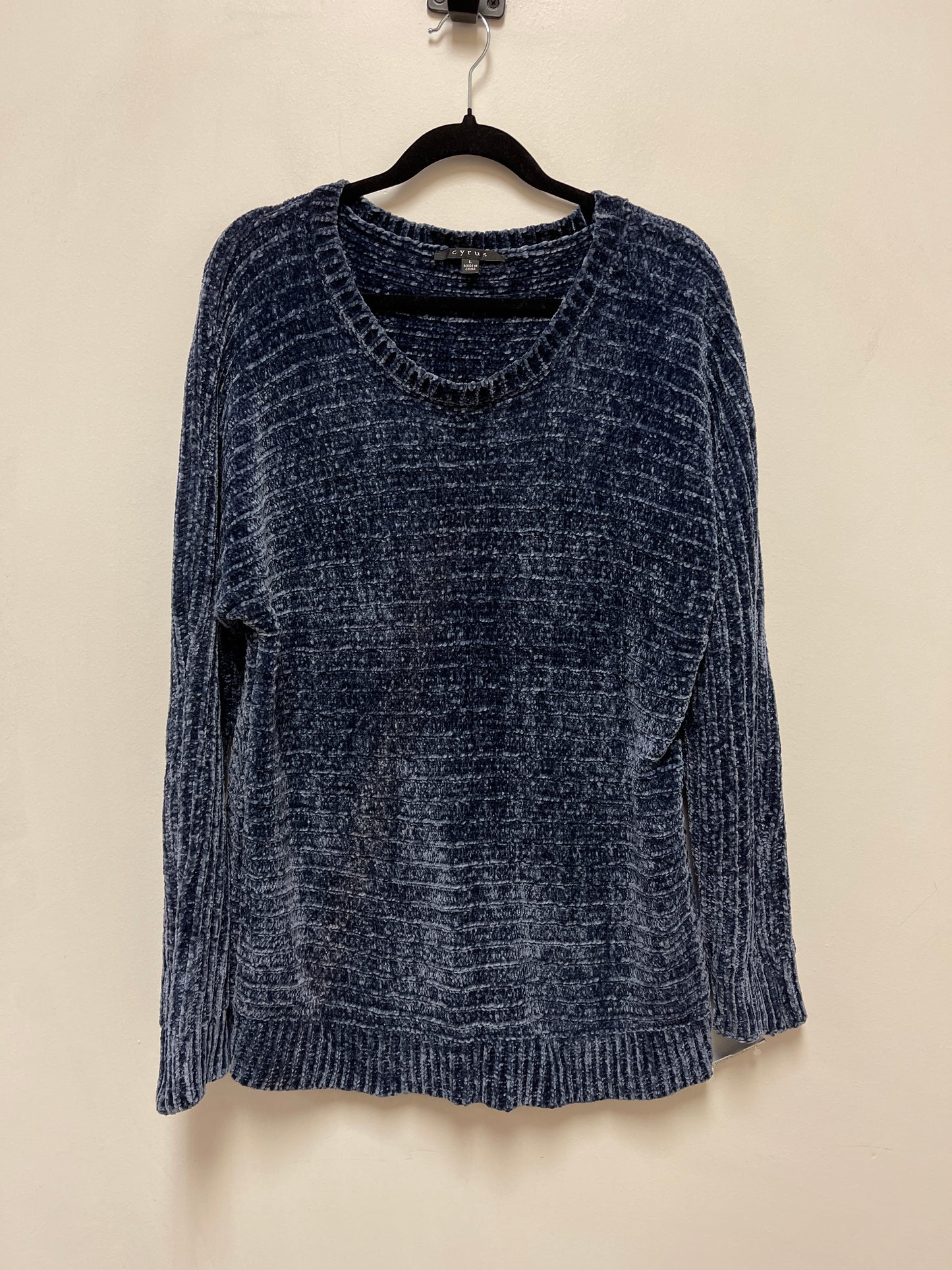 Sweater By Cyrus Knits In Navy, Size: L