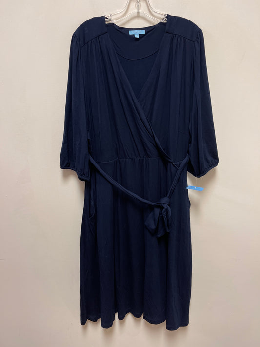 Dress Casual Midi By Draper James In Blue, Size: 2x