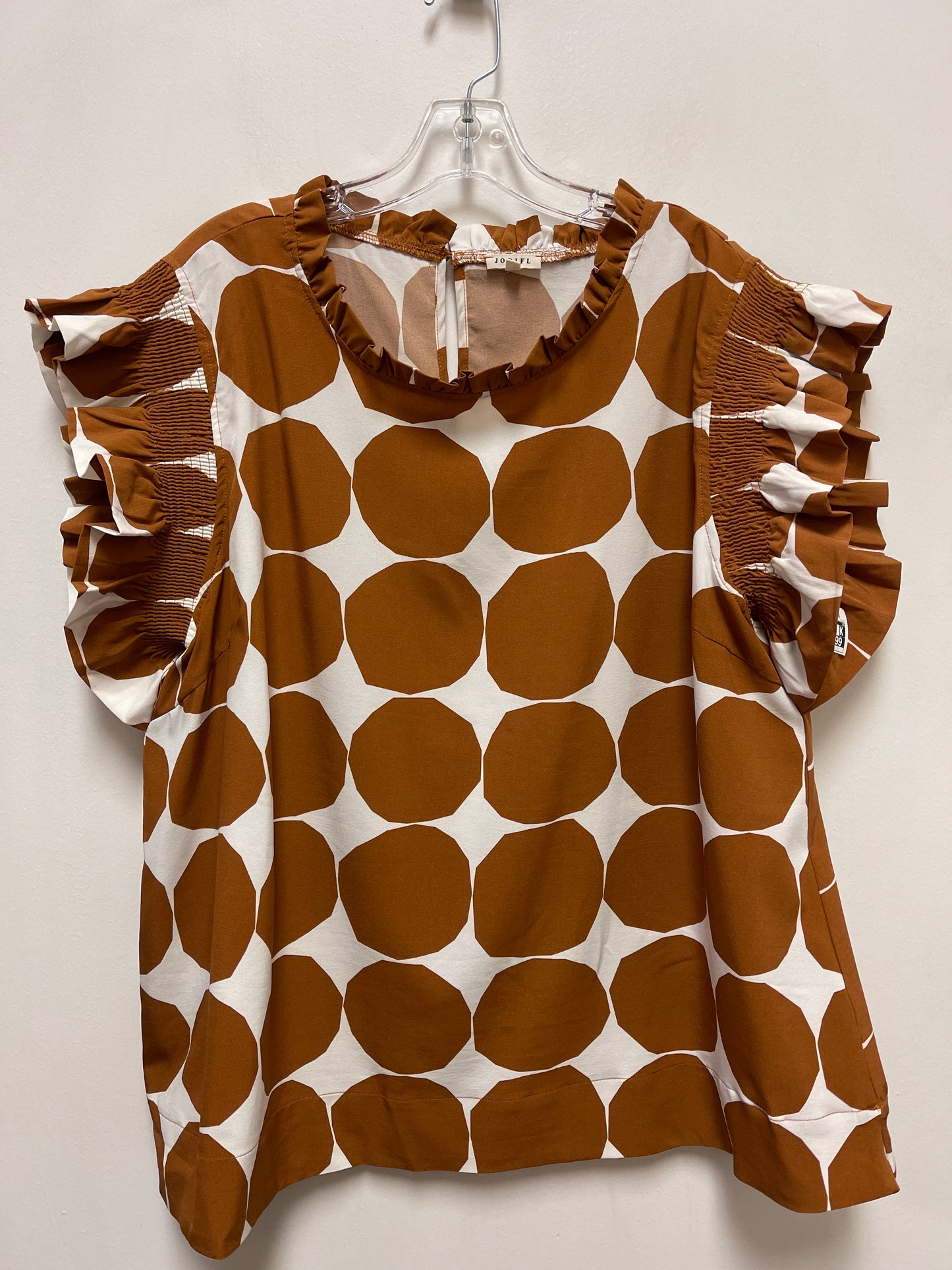 Top Short Sleeve By Jodifl In Brown, Size: 3x