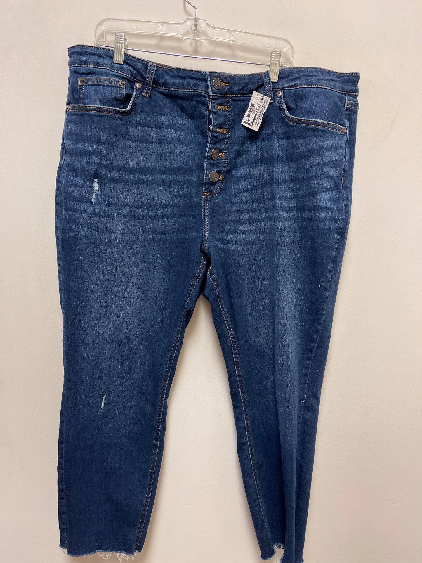 Jeans Straight By Lc Lauren Conrad In Blue Denim, Size: 20