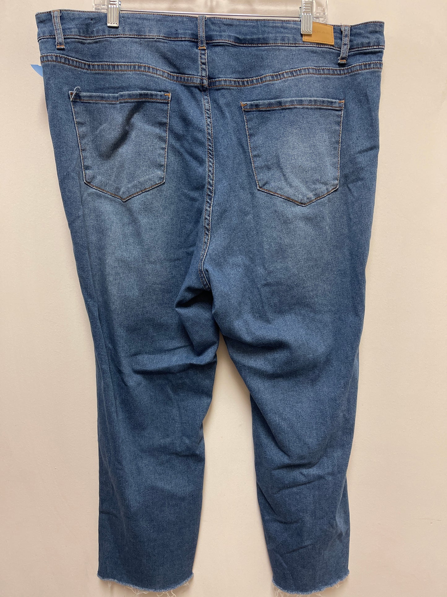 Jeans Straight By Tahari By Arthur Levine In Blue Denim, Size: 20