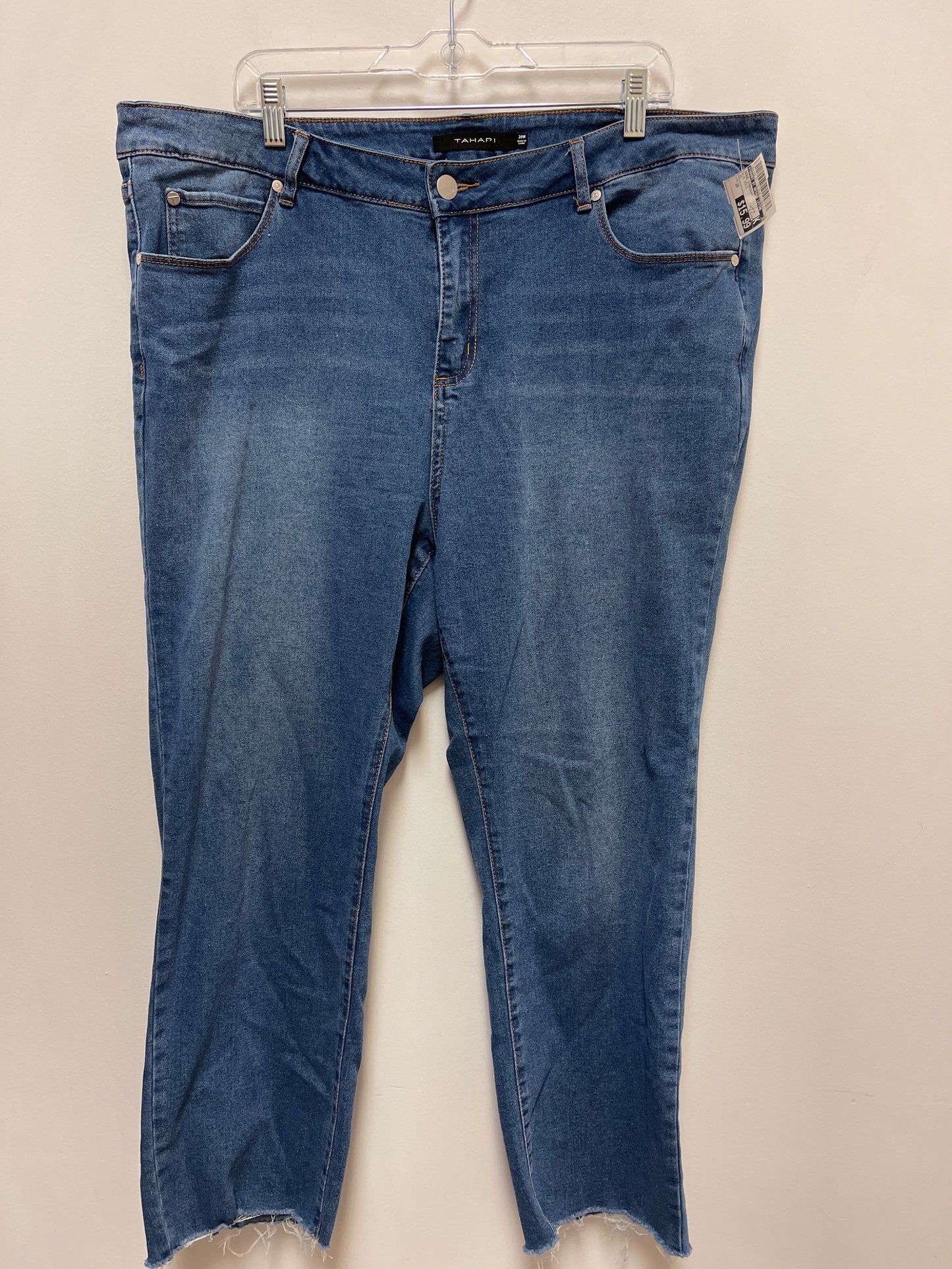 Jeans Straight By Tahari By Arthur Levine In Blue Denim, Size: 20