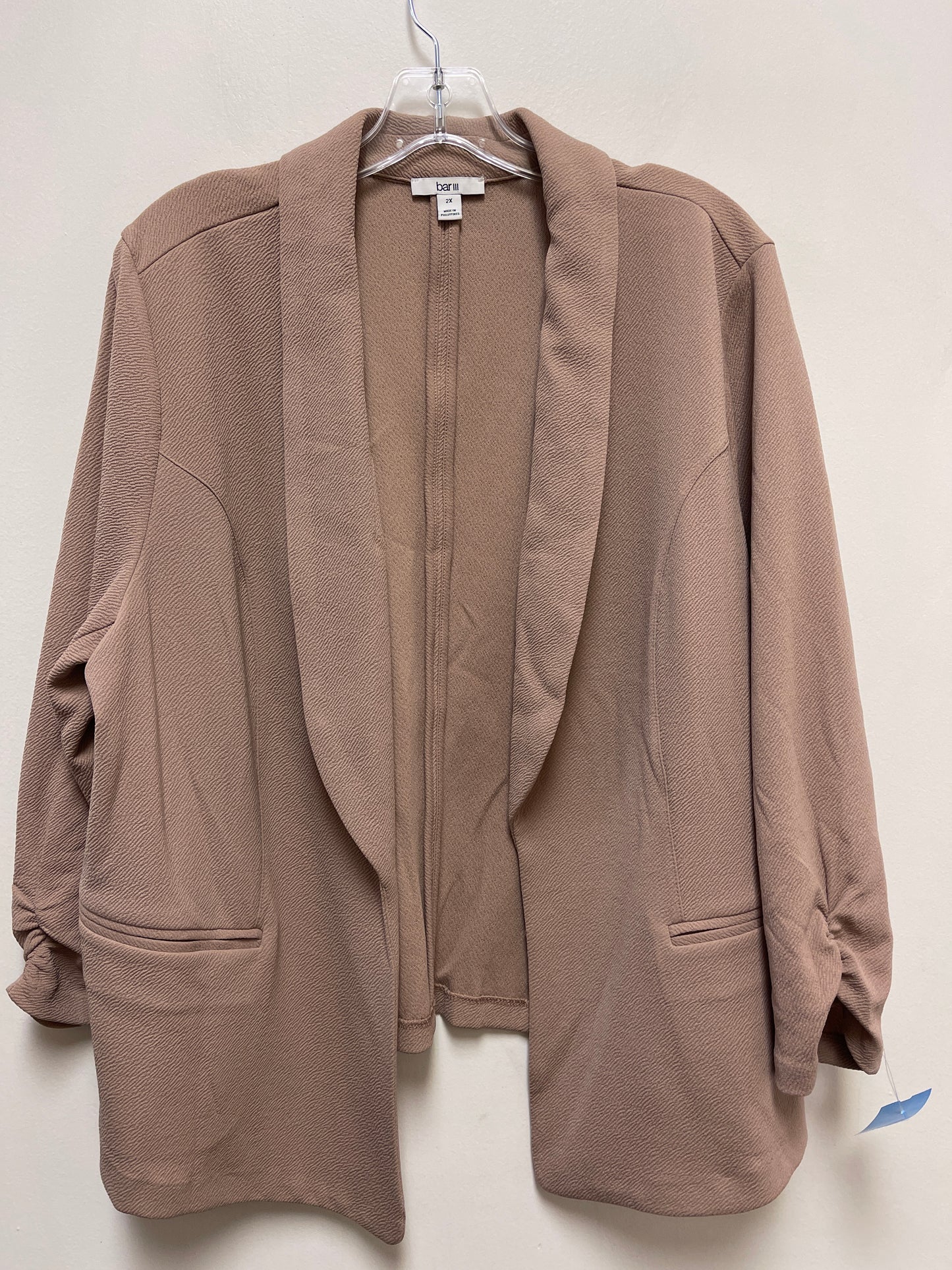 Blazer By Bar Iii In Tan, Size: 2x