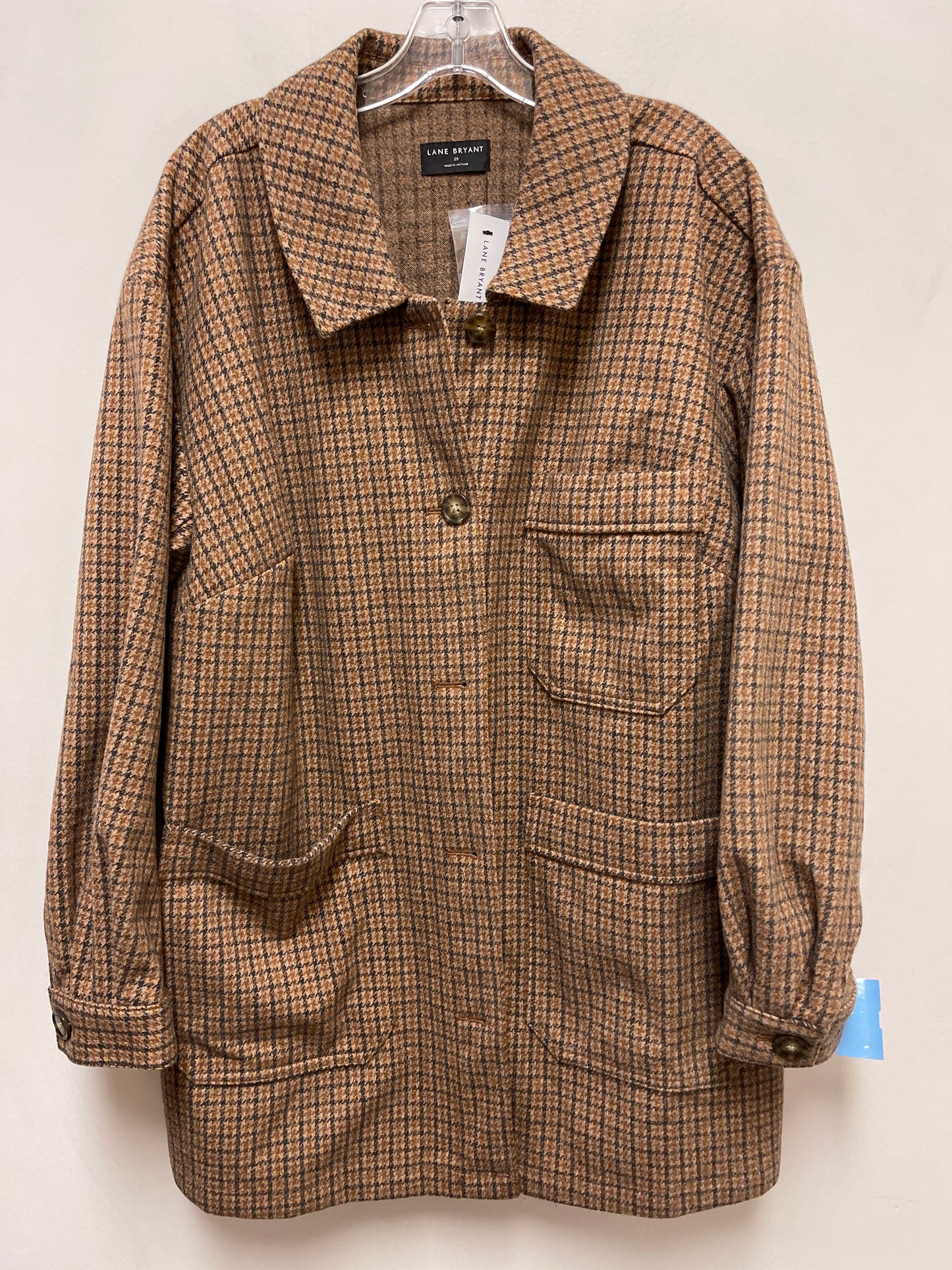 Jacket Shirt By Lane Bryant In Brown, Size: 2x