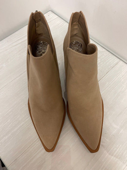 Boots Ankle Heels By Vince Camuto In Tan, Size: 8