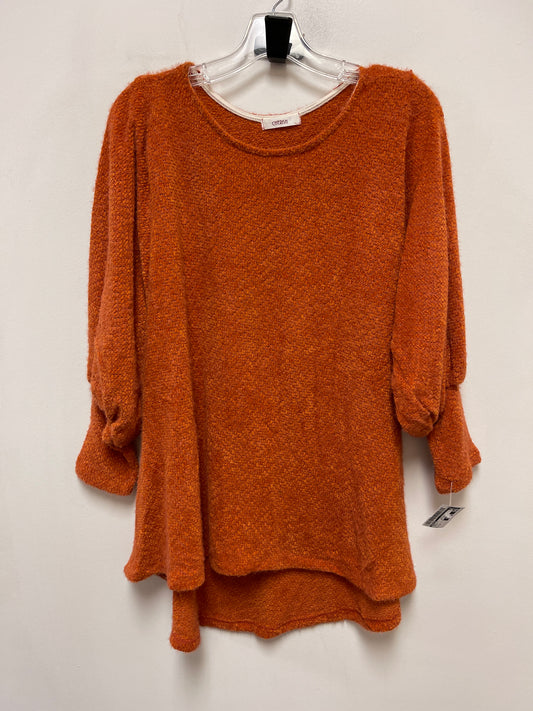 Tunic Long Sleeve By Cherish In Orange, Size: M