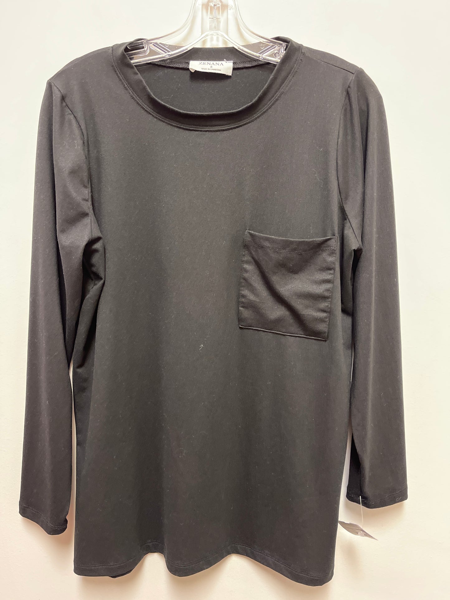 Top Long Sleeve By Zenana Outfitters In Black, Size: S