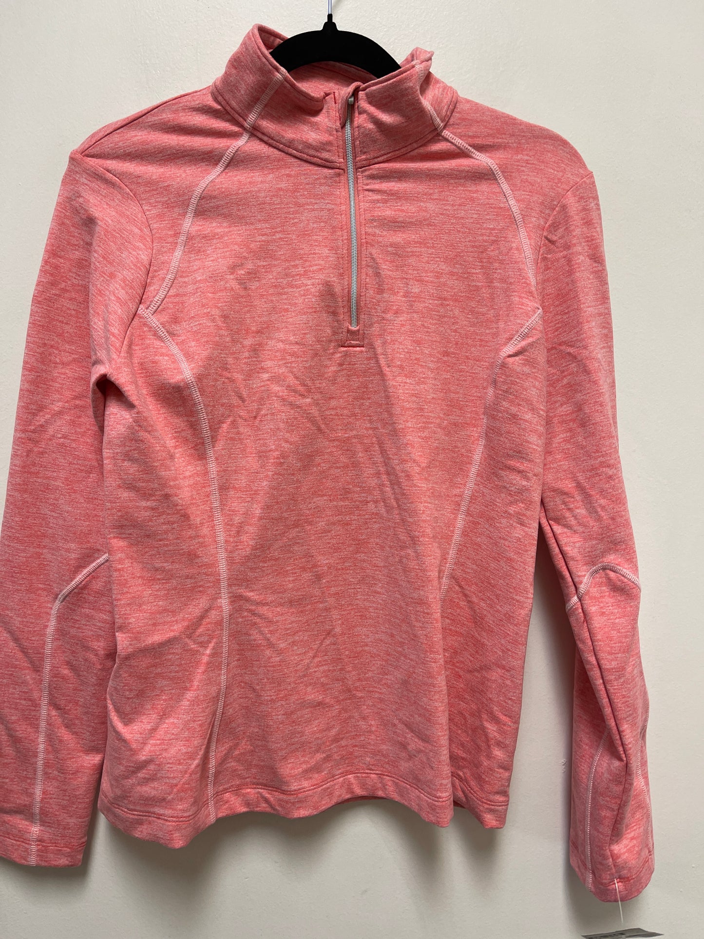 Athletic Top Long Sleeve Collar By Spyder In Pink, Size: M