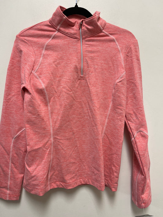 Athletic Top Long Sleeve Collar By Spyder In Pink, Size: M