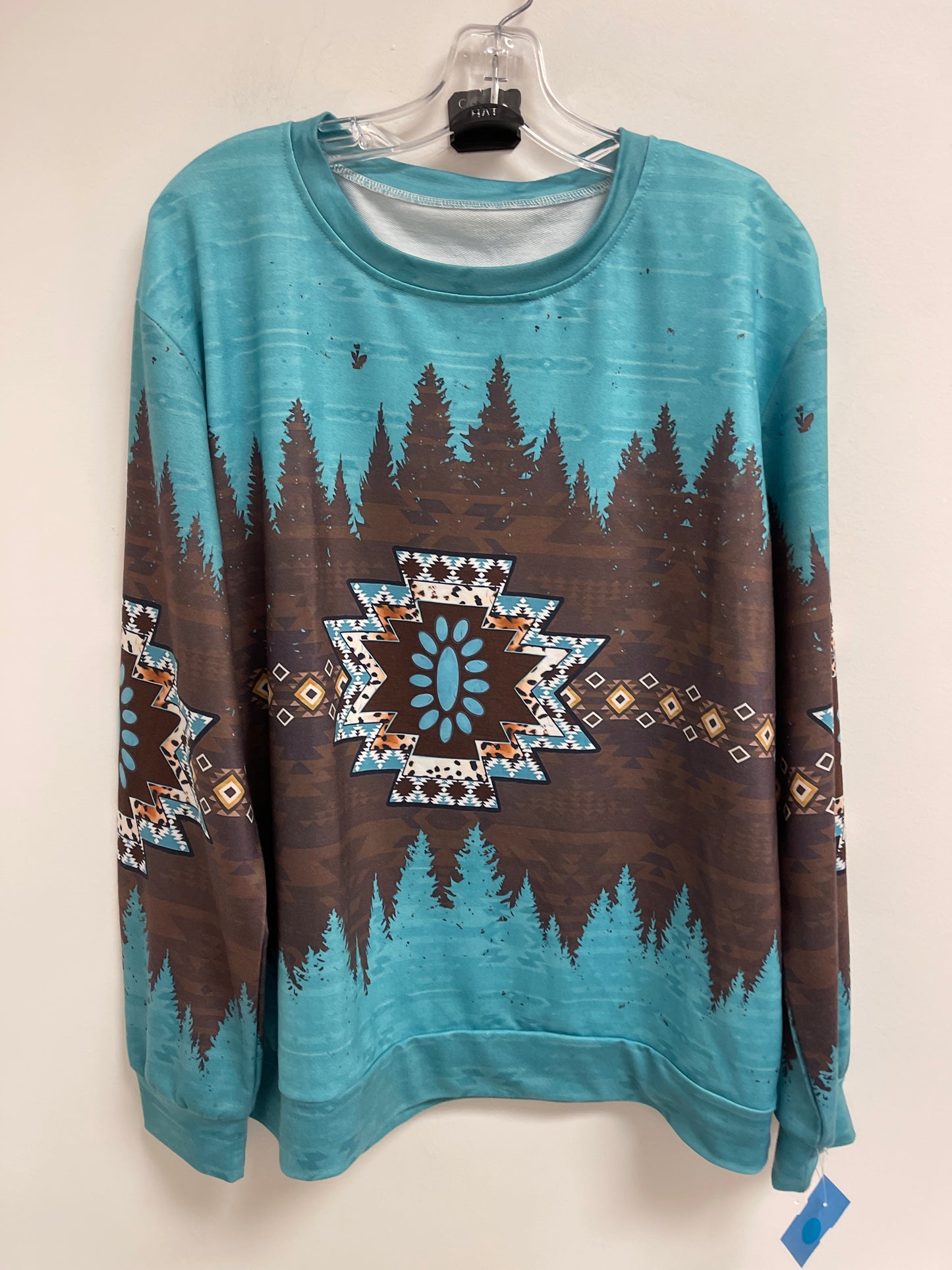 Sweater By Clothes Mentor In Teal, Size: Xl