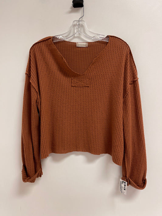 Top Long Sleeve By Altard State In Brown, Size: Xs